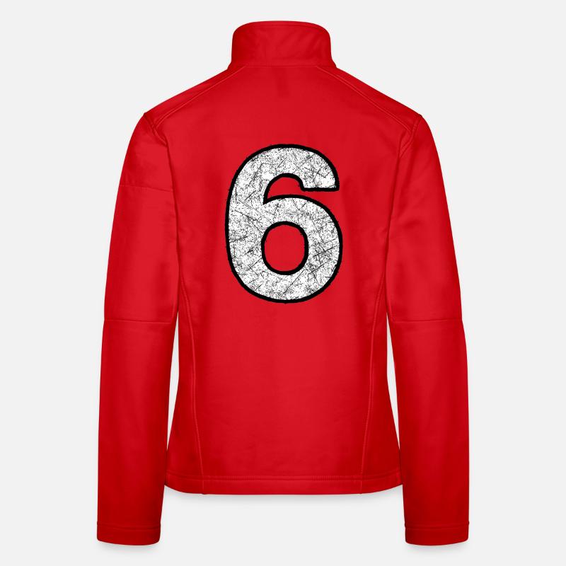 Six digits with scratch texture Women's Softshell Jacket