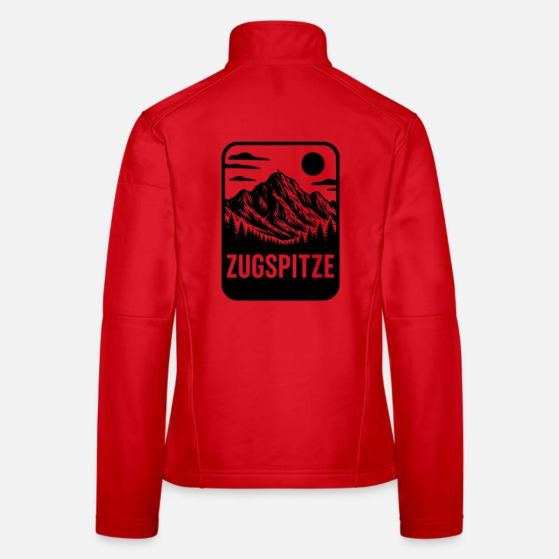 Zugspitze Berg Deutschland - Frauen Softshelljacke - Rot
