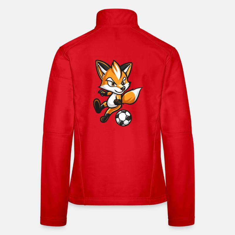 Fuchs Comic Fußball Frauen Softshelljacke