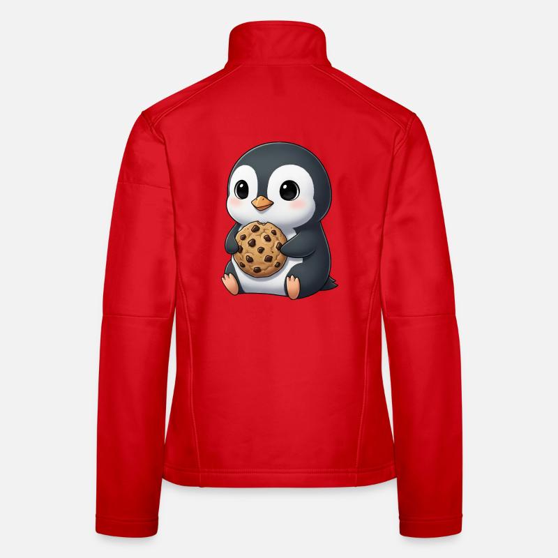 Biscuits pingouins mignons Biscuits de dessin animé Candy Veste en tissu softshell Femme