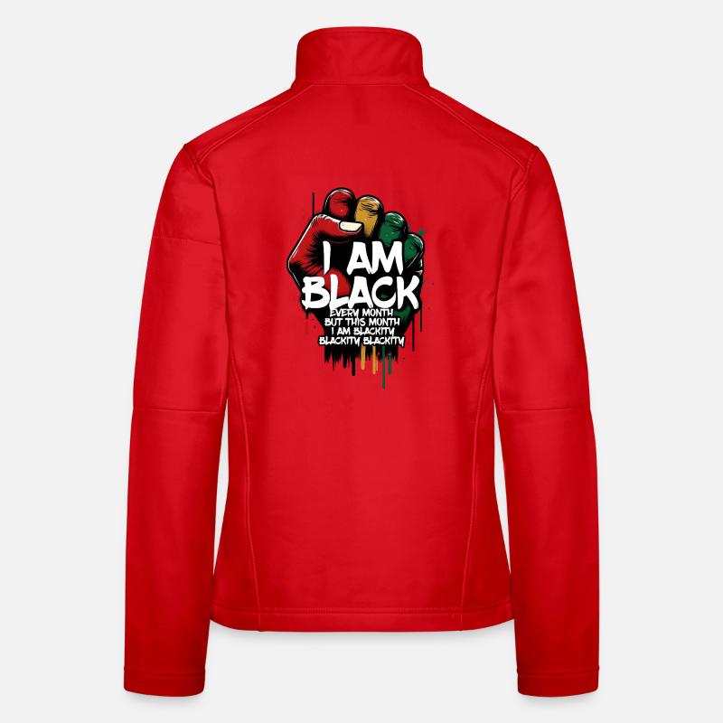 Je suis noir chaque mois Veste en tissu softshell Femme