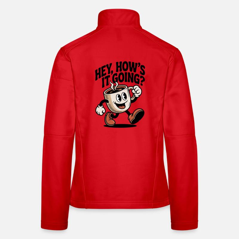Laughing Coffee Mug Women's Softshell Jacket
