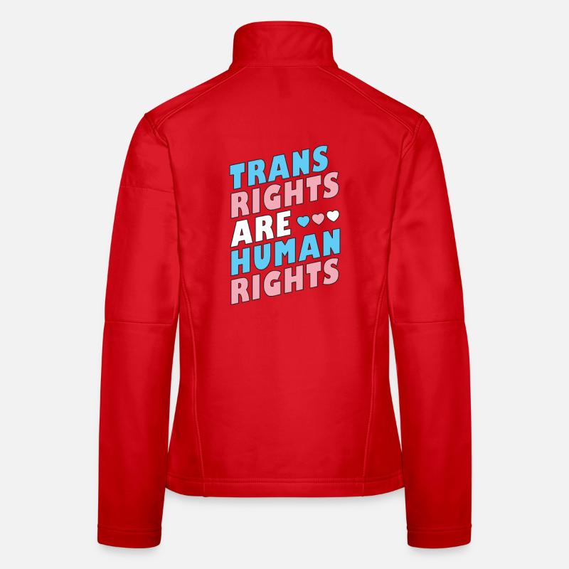 LGBTQ Pride Month - Trans Rights Are Human Rights Women's Softshell Jacket