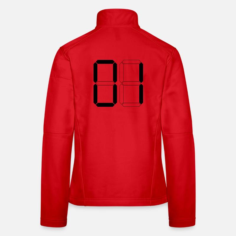 NUMMER 01 Null Zwei Geburtstag Geschenk Digital Frauen Softshelljacke