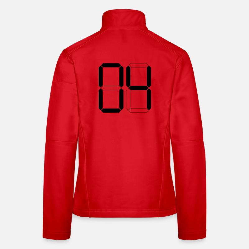 NUMBER 04 Zero Four Birthday Gift Digital - Women's Softshell Jacket - red