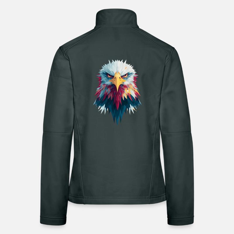Beeindruckender, adlerdurchdringender Blick Frauen Softshelljacke