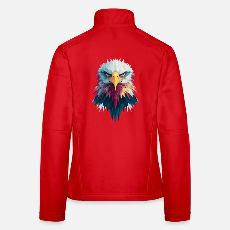 Impressive eagle piercing gaze Women's Softshell Jacket