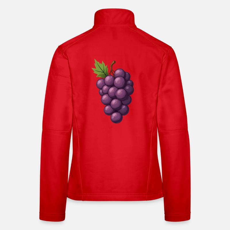 Grappes de raisin Veste en tissu softshell Femme