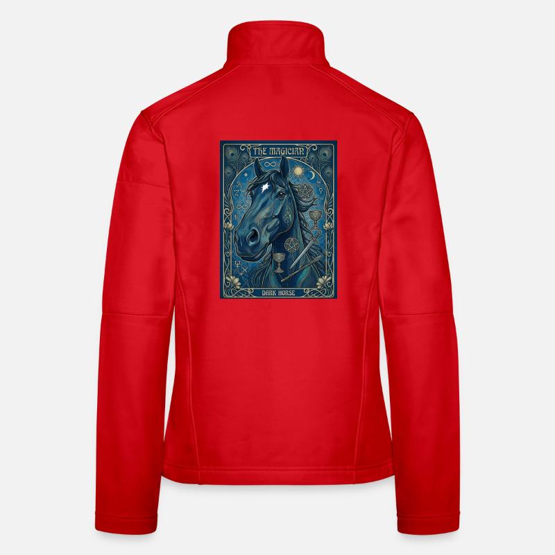 Horse, the magician - Women's Softshell Jacket - red