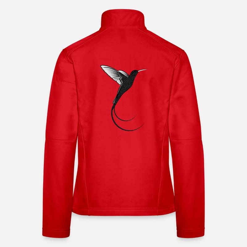 Colibri design sable noir Veste en tissu softshell Femme