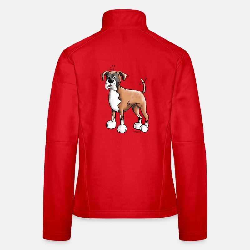 Lustiger Deutscher Boxer Frauen Softshelljacke