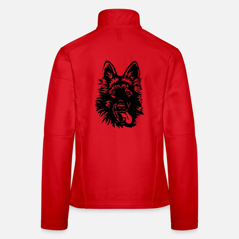 German Shepherd Head Women's Softshell Jacket