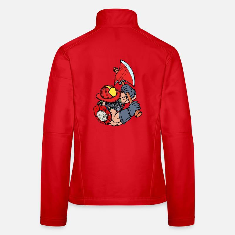 Professional fire brigade fire brigade firefighter helmet rescuer Women's Softshell Jacket