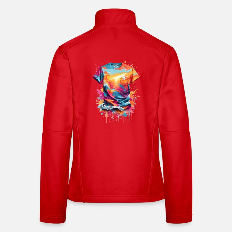 Graffiti T-shirt - Frauen Softshelljacke - Rot