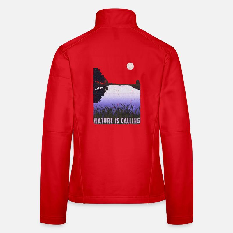 NATURE IS CALLING Image Night Mood Women's Softshell Jacket