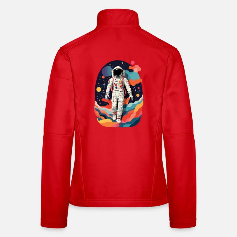 Image colorée d’astronaute Veste en tissu softshell Femme