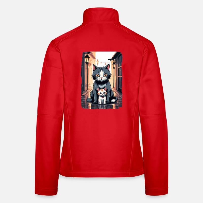 Chats mignons Veste en tissu softshell Femme