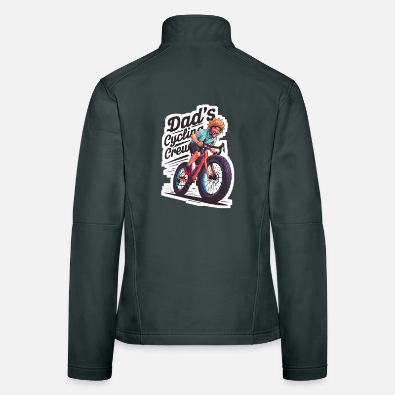 Dad's Cycling Crew Adventure Design Women's Softshell Jacket