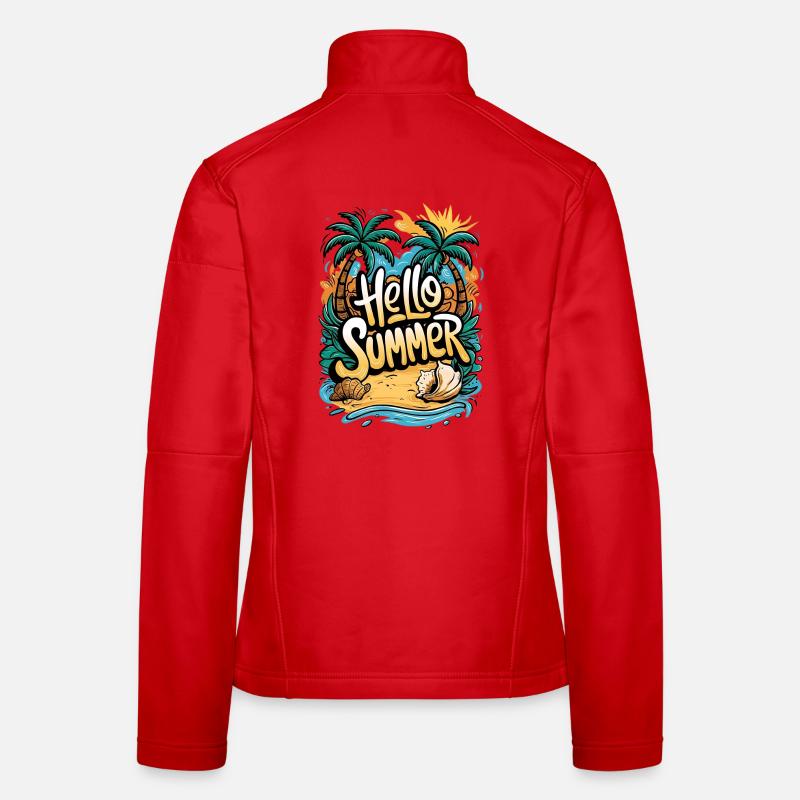 Conception de plage d’été tropical Veste en tissu softshell Femme