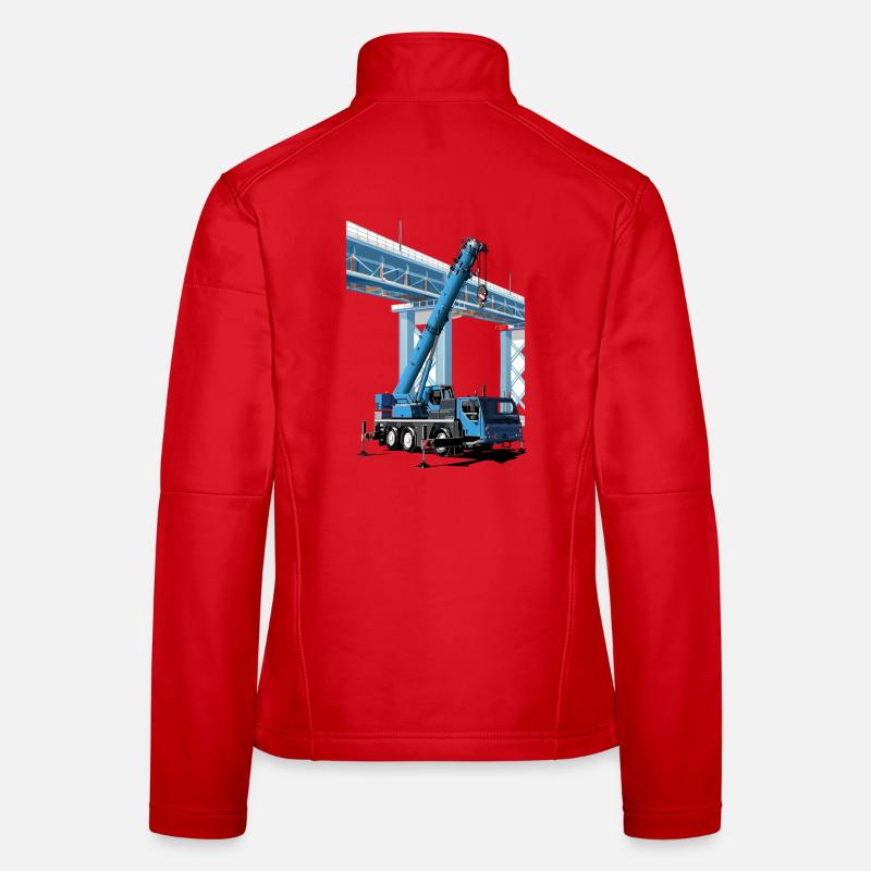 La grue mobile assemble des sections de pont Veste en tissu softshell Femme