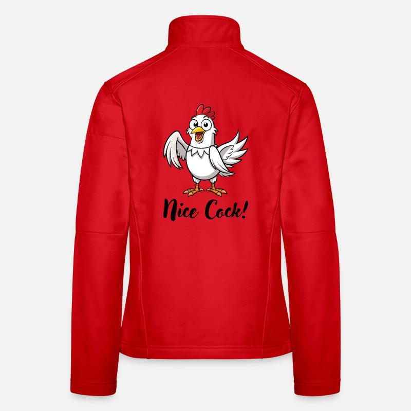 Hahn "Nice Cock!" Frauen Softshelljacke