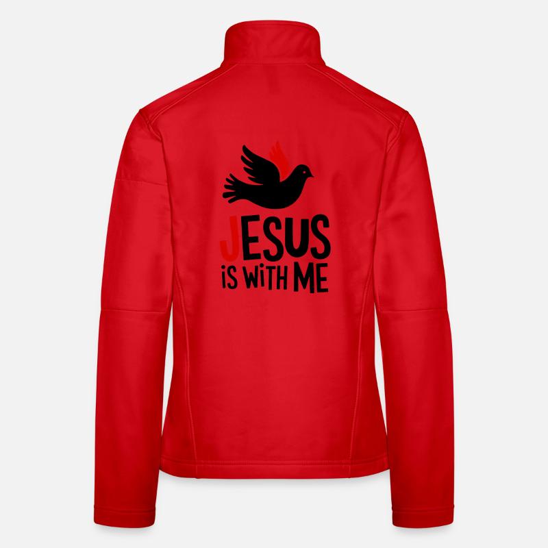 Jésus est avec moi Veste en tissu softshell Femme