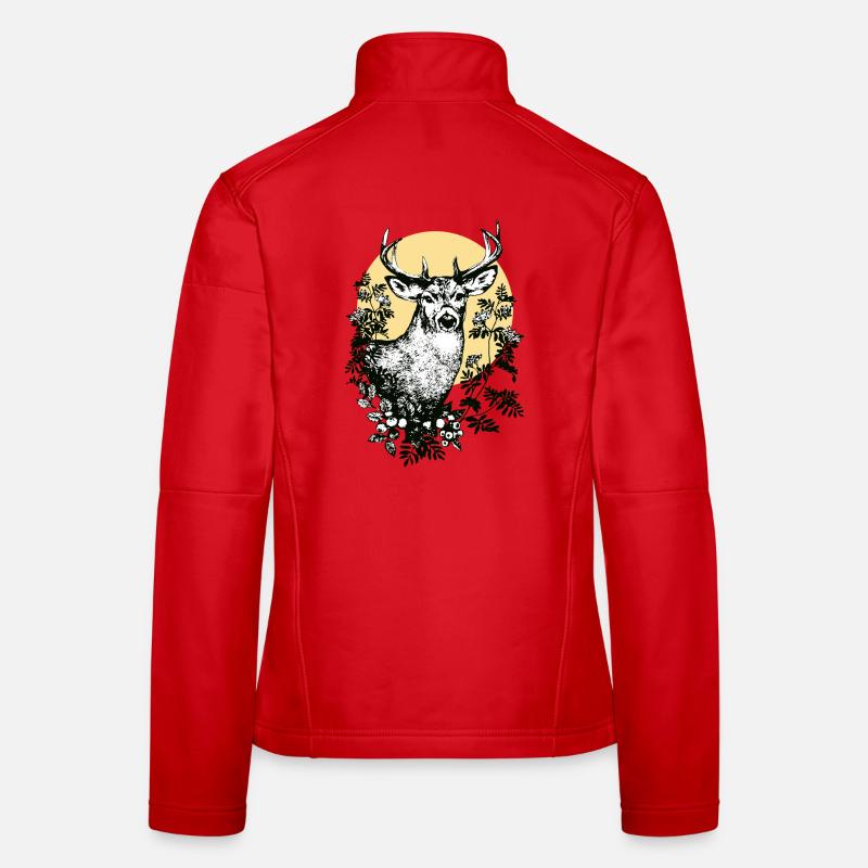 Cerf Veste en tissu softshell Femme