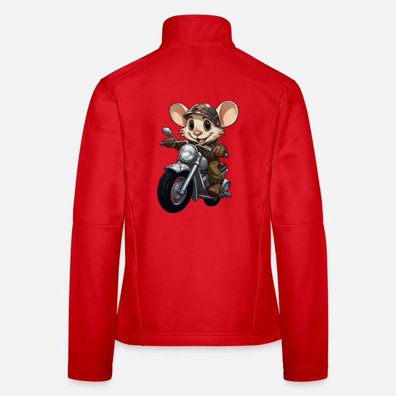 Mäuschen Motorrad / Motorradfahrer Mäuschen Frauen Softshelljacke