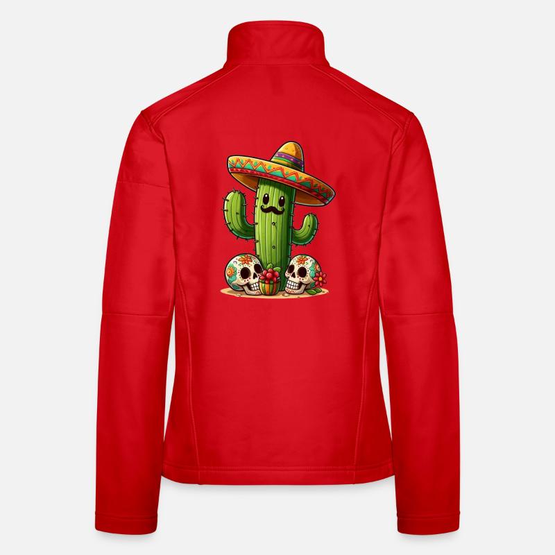 Funny cactus from Mexico Women's Softshell Jacket