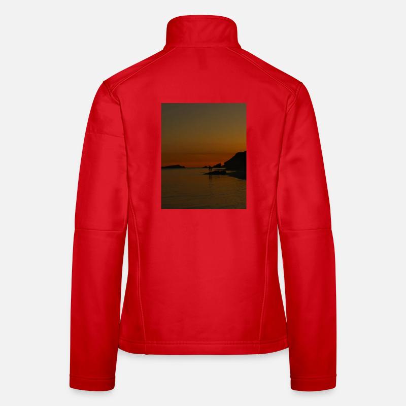 Tramonto, Sagome - Giacca softshell da donna - rosso