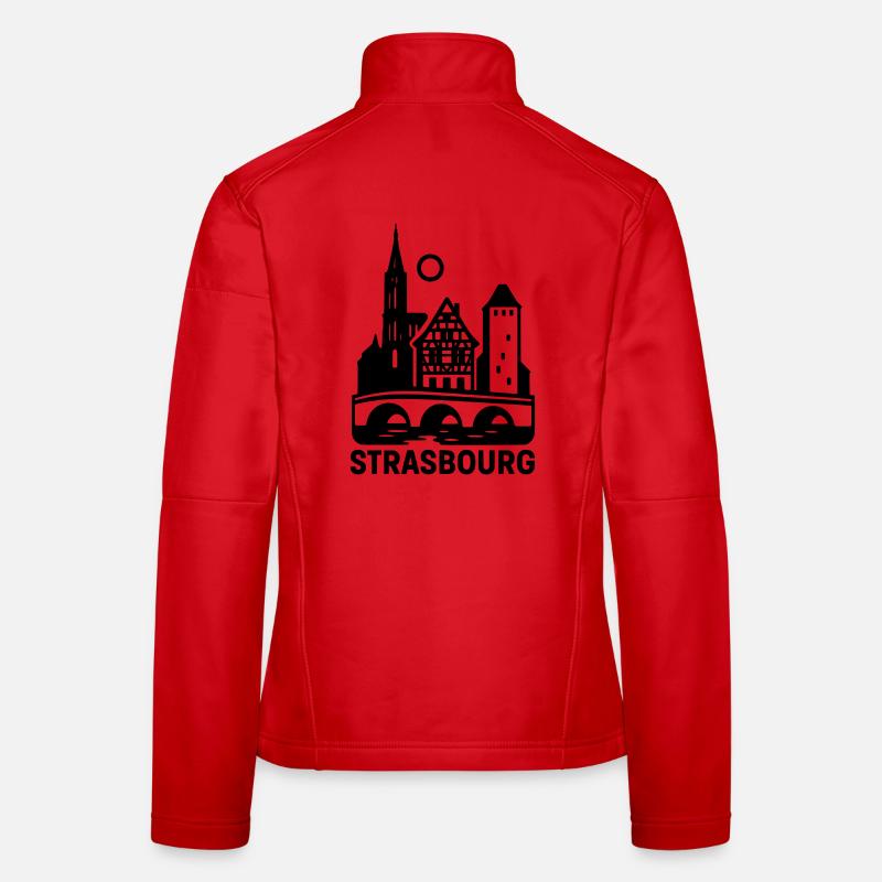 Strasbourg Silhouette - Frauen Softshelljacke - Rot