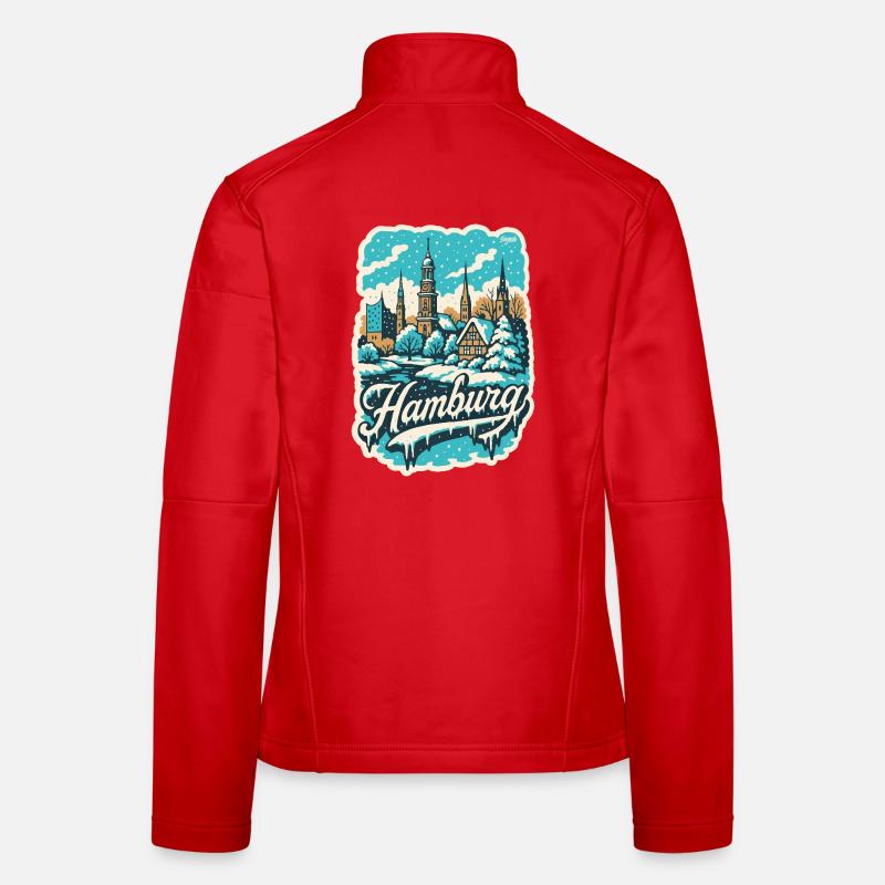Hamburg Winter Landscape - Women's Softshell Jacket - red