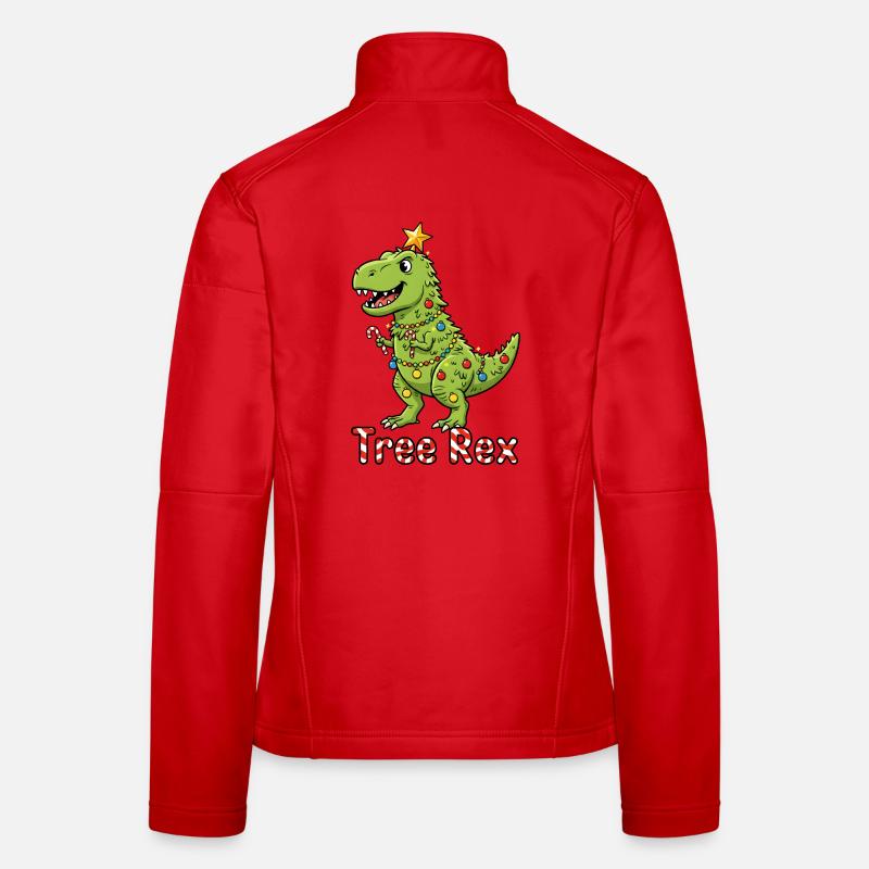 Tree Rex Christmas Trend Women's Softshell Jacket