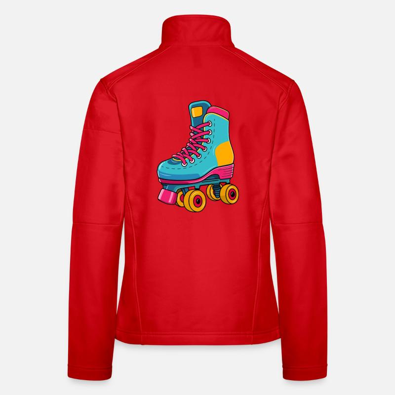 Roller Roller Retro – Coloré et emblématique Veste en tissu softshell Femme