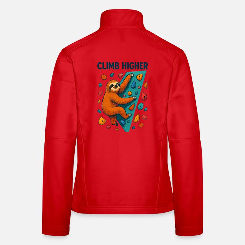 Bouldering Sloth Climbing Gift Women's Softshell Jacket