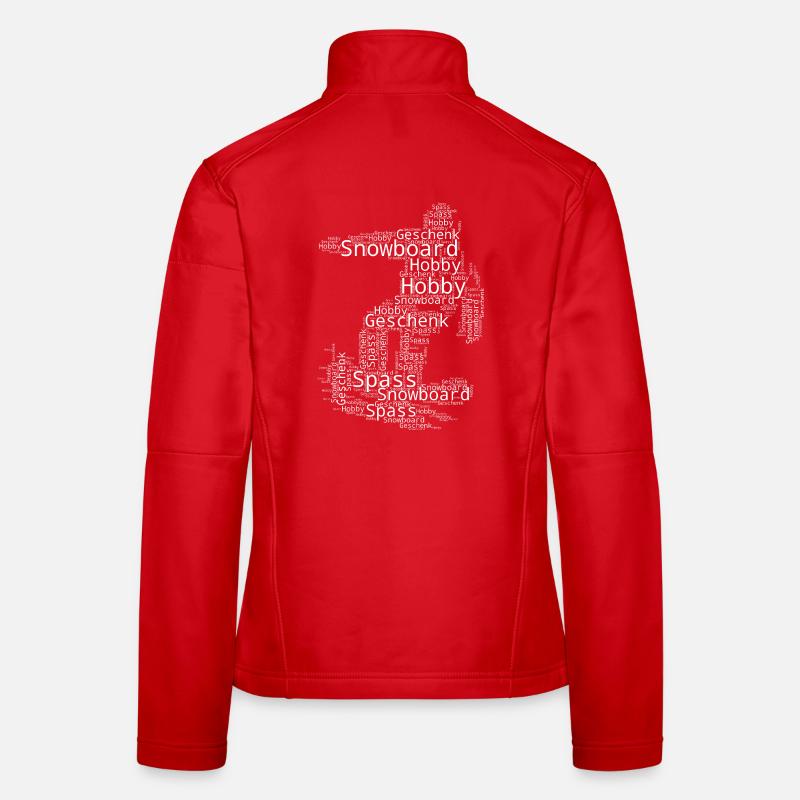 Illustration de snowboard pour snowboard Veste en tissu softshell Femme