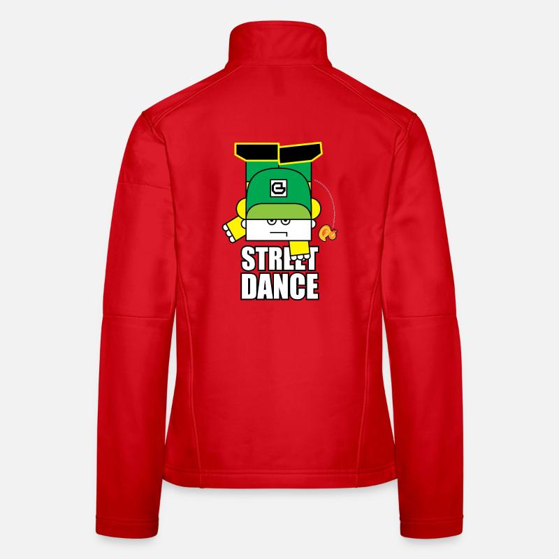 Bot de danse de la rue verte Veste en tissu softshell Femme