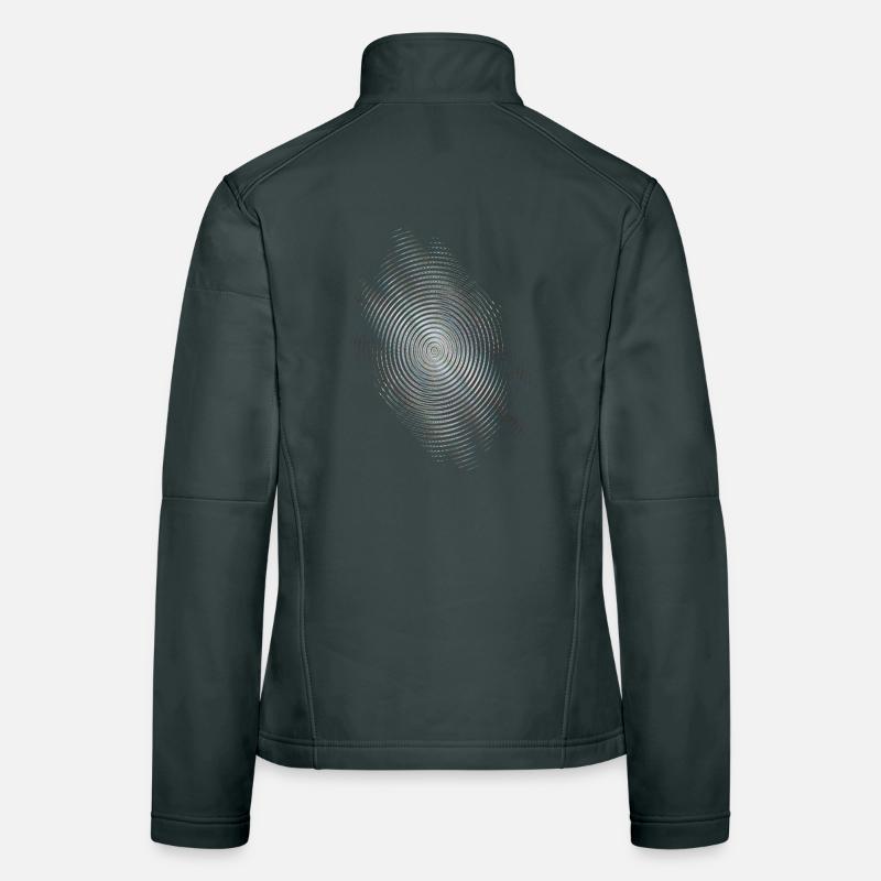 Bague d’empreintes digitales colorée Veste en tissu softshell Femme