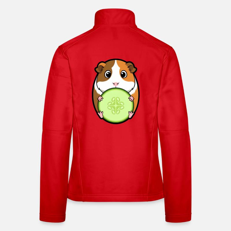 Guinea Pig Cucumber Comic Women's Softshell Jacket