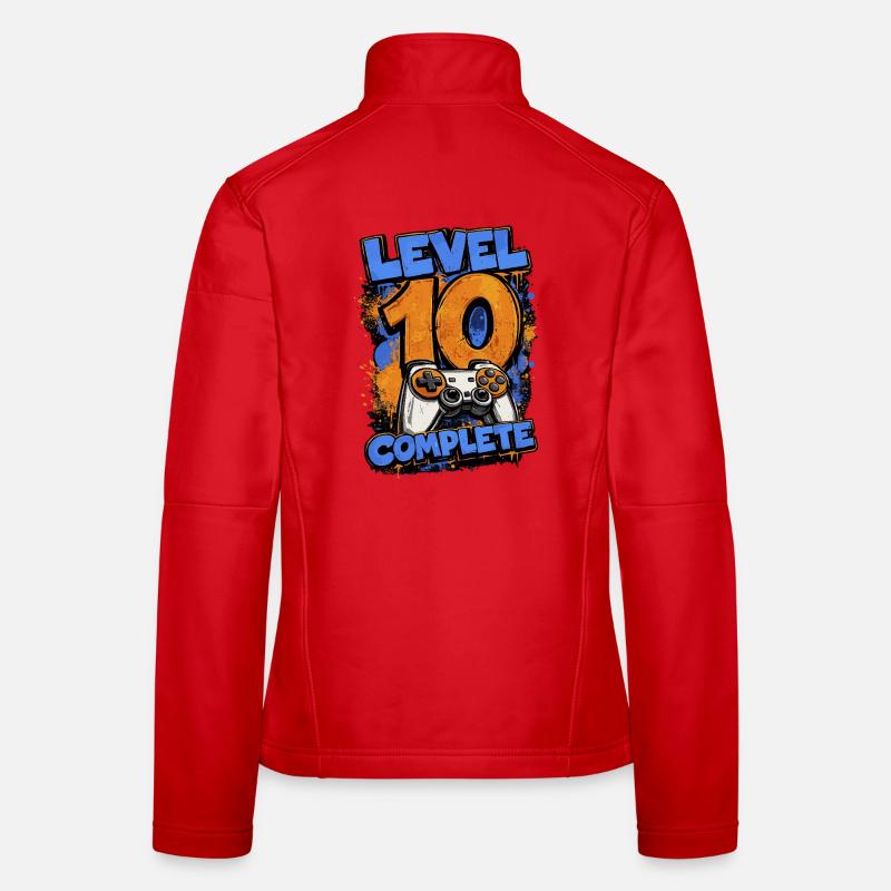 Level 10 Complete Gamer Graffiti Shirt Frauen Softshelljacke