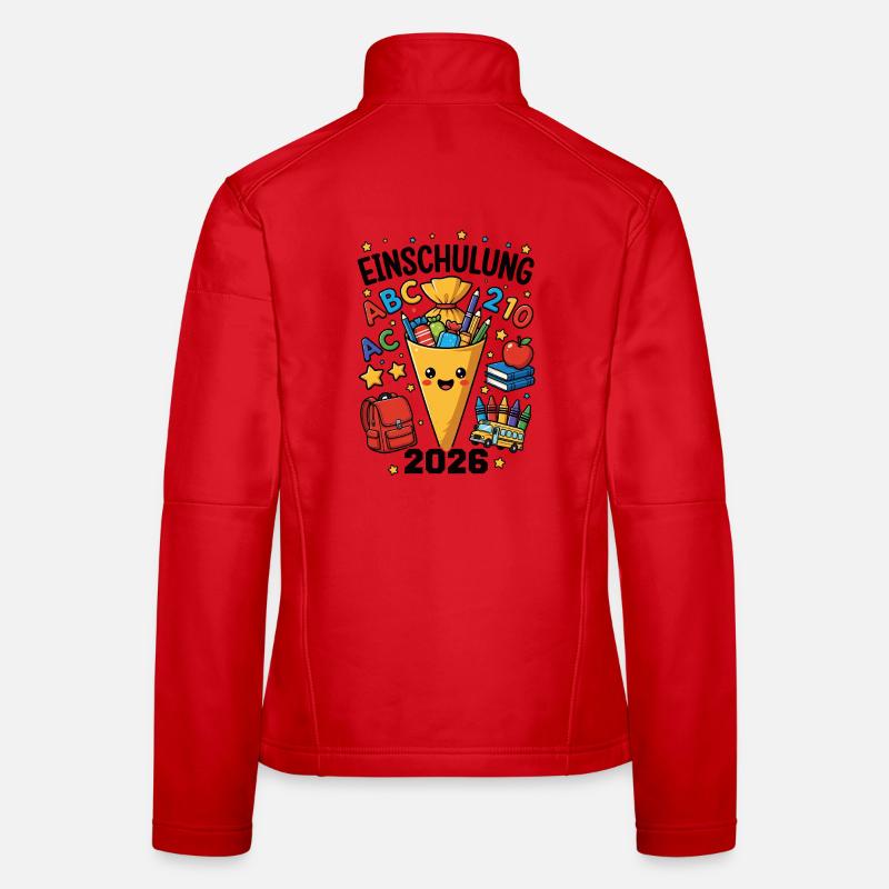 Einschulung 2026 / Buntes Design zur Einschulung Frauen Softshelljacke