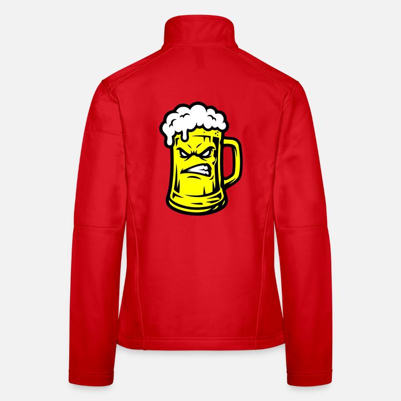 Bier Comic Frauen Softshelljacke