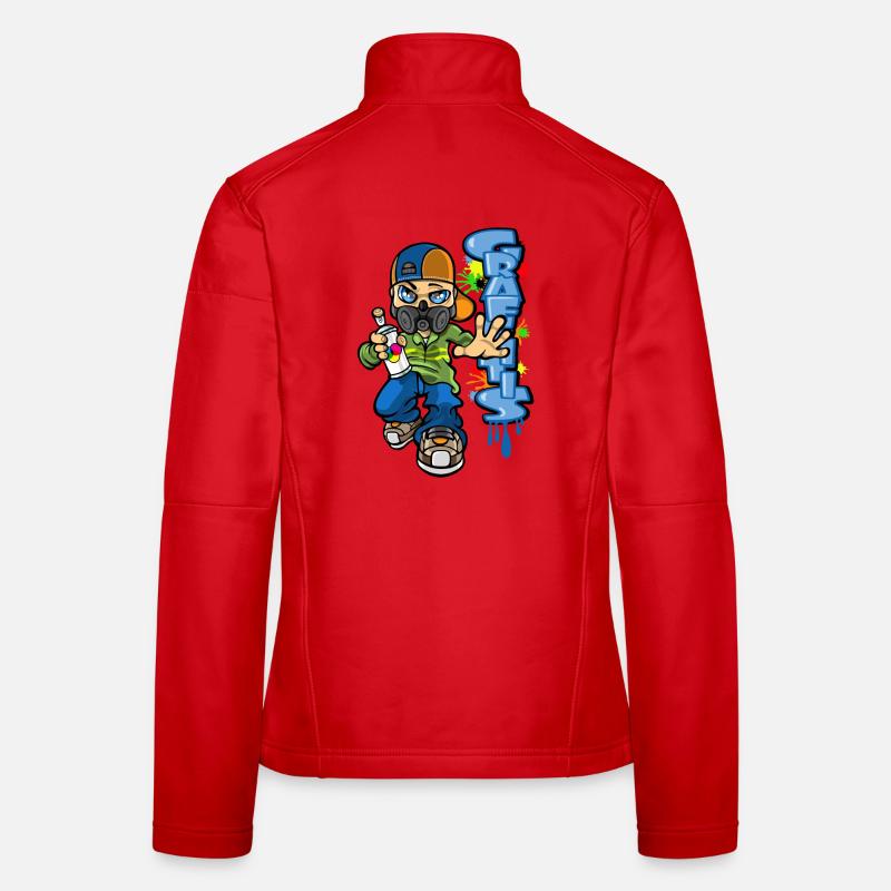 B-Boy und Graffiti Frauen Softshelljacke