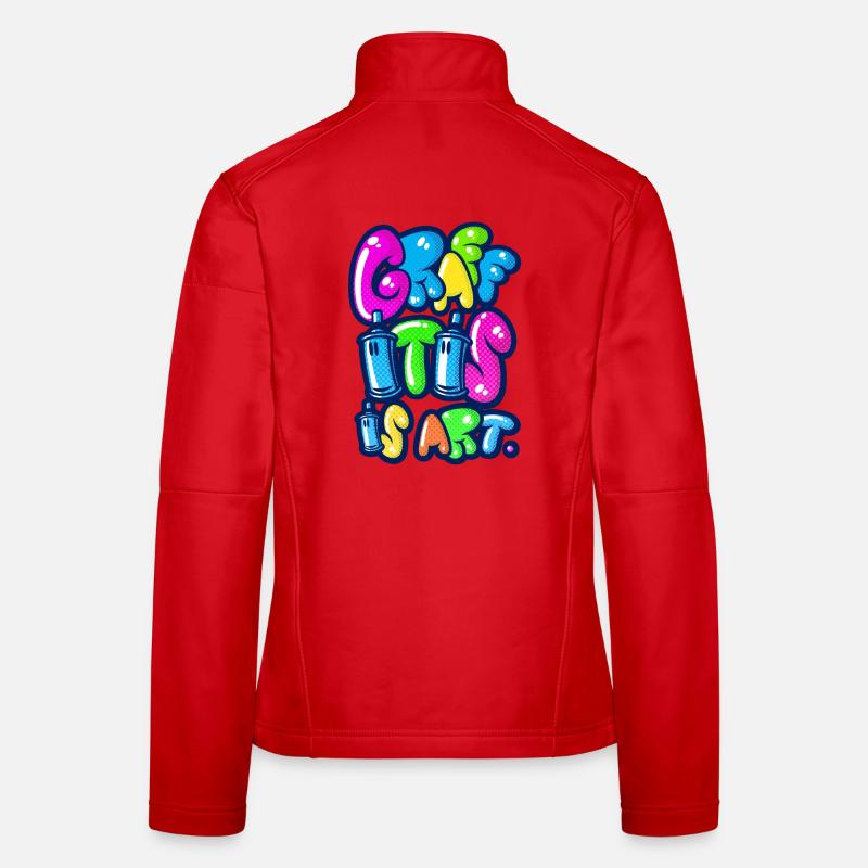 Graffitis is art multicolors Frauen Softshelljacke