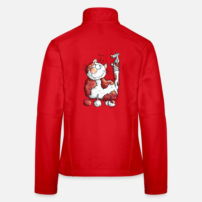 Fröhliche Katze - Katzen Frauen Softshelljacke