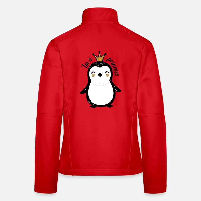 Cute Penguin Queen Design Women's Softshell Jacket