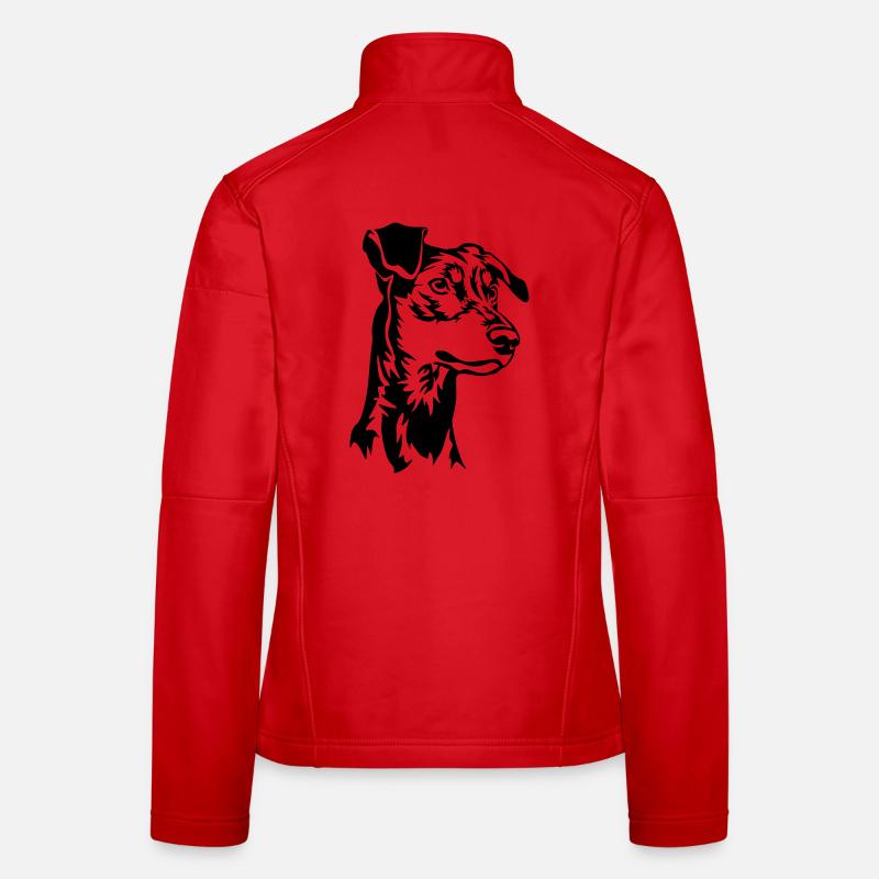 Tête de pinscher allemand Veste en tissu softshell Femme