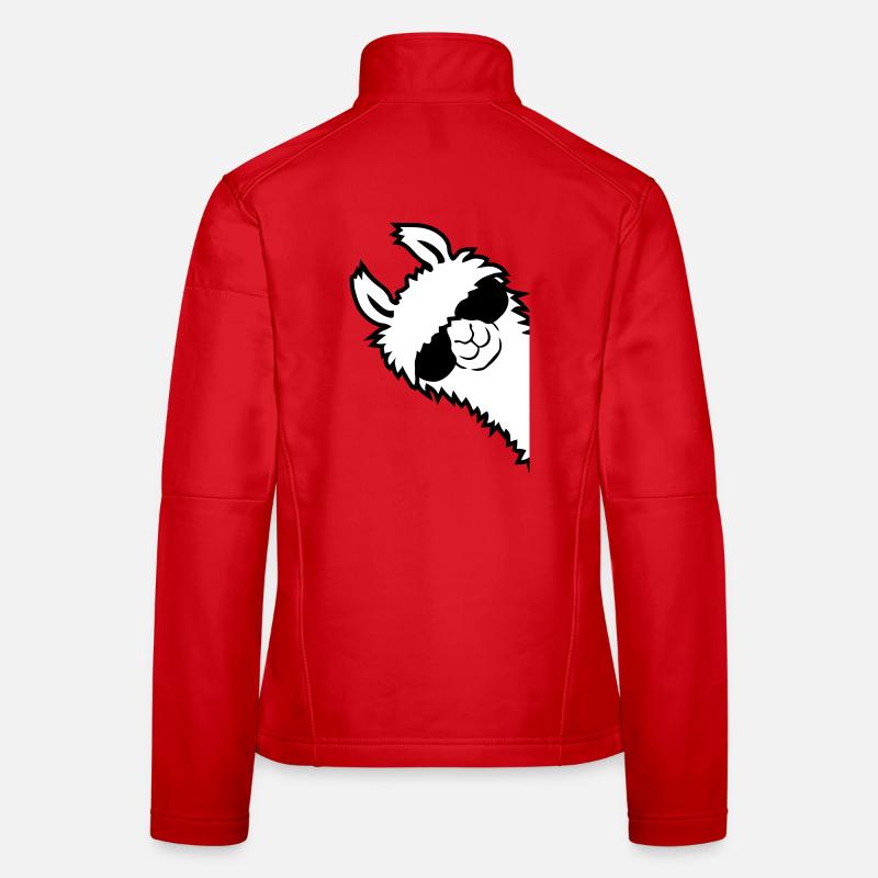Alpaca looks sideways Women's Softshell Jacket