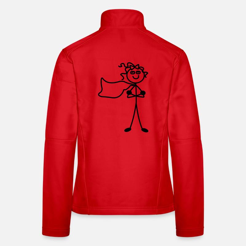 Super Mädchen mit Umhang - Frauen Softshelljacke - Rot