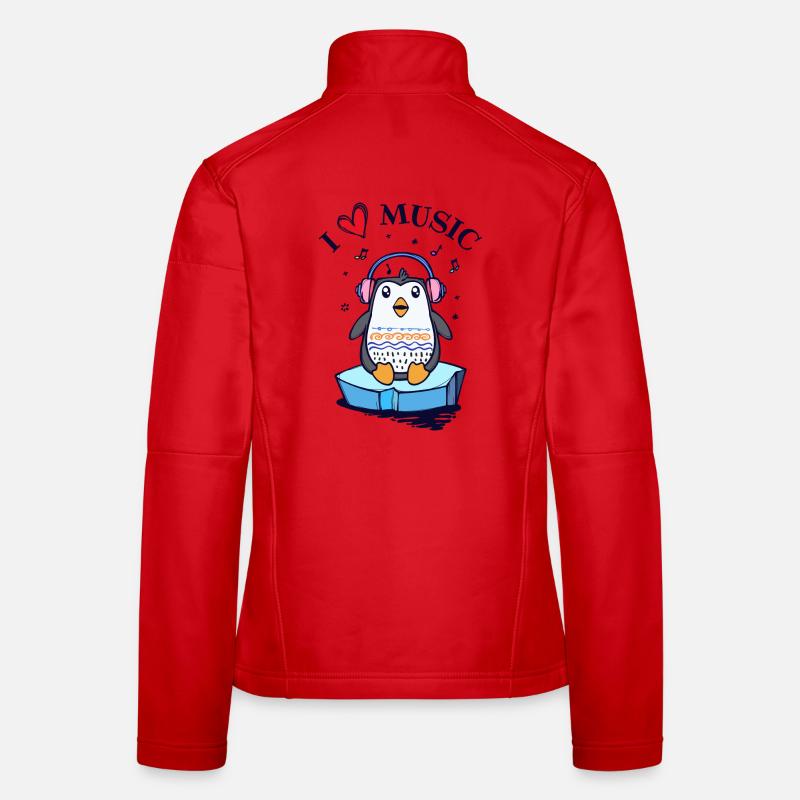 Seevogel Cool Herz PinguinTier Statement Frauen Softshelljacke